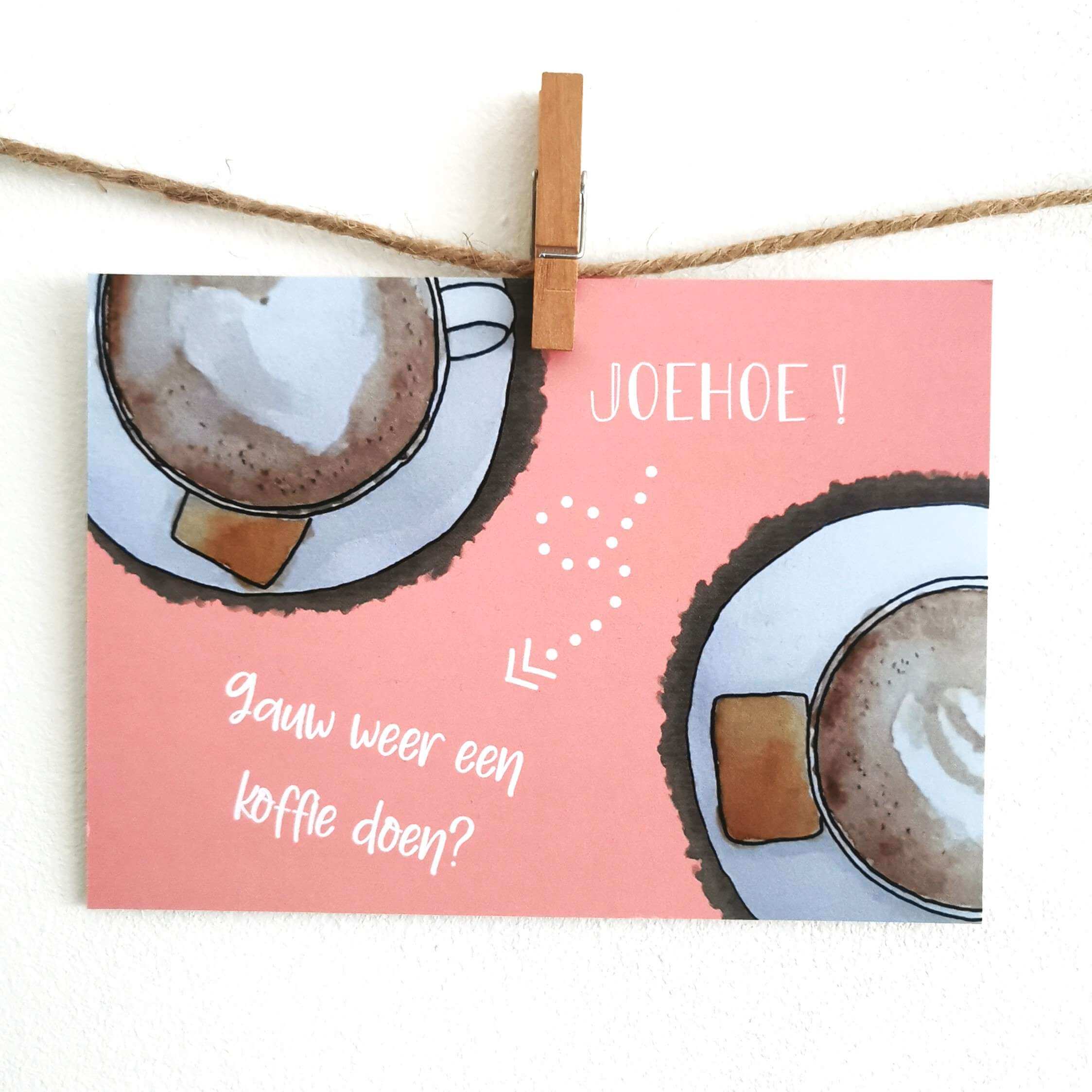 wenskaart koffie