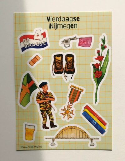 Vierdaagse cadeau stickers