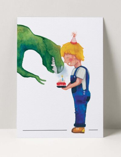 Verjaardagskaart dino