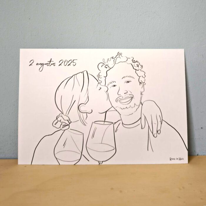 Lijntekening bruiloft