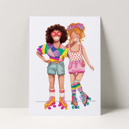 wenskaart rolschaatsen