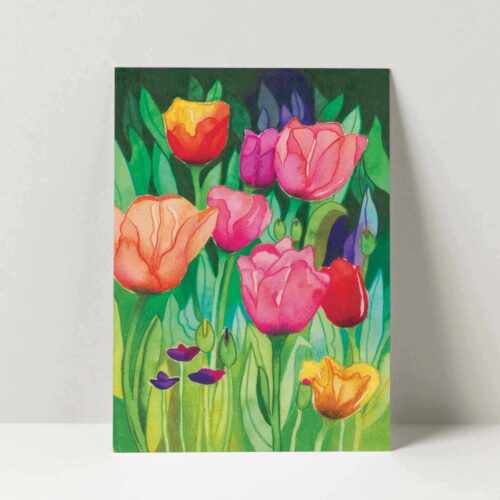 wenskaart tulpen