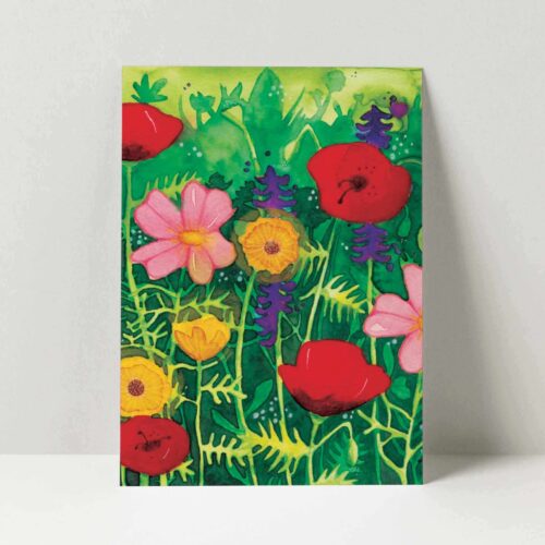 wenskaart veldbloemen